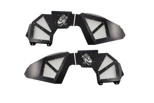 Jeep Wrangler JL Fender Liners - Front - Fishbone Offroad - Aluminum Powder Coated - Black - `18-`27